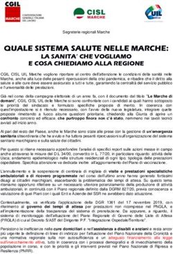 QUALE SISTEMA SALUTE NELLE MARCHE: LA SANITA' CHE VOGLIAMO E COSA CHIEDIAMO ALLA REGIONE - Uil Marche