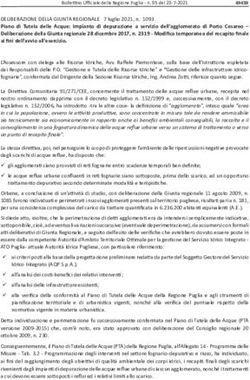 Piano di Tutela delle Acque: Impianto di depurazione a servizio dell'agglomerato di Porto Cesareo - Deliberazione della Giunta regionale 28 ...