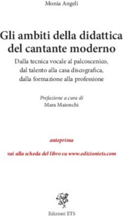 Gli ambiti della didattica del cantante moderno - Edizioni ETS