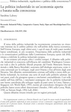 La politica industriale in un'economia aperta e basata sulla conoscenza