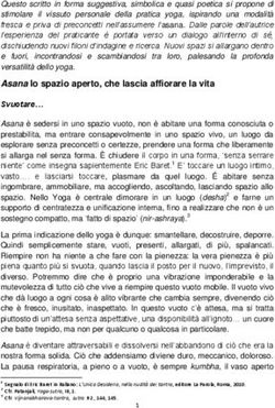 Asana lo spazio aperto, che lascia affiorare la vita