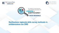 Declinazione regionale della survey realizzata in collaborazione con SWG - Ambrosetti