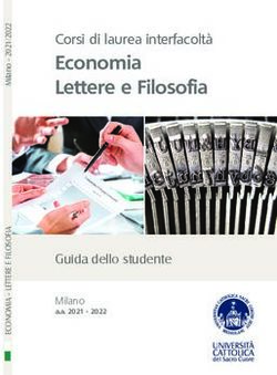 Economia Lettere e Filosofia - Corsi di laurea interfacoltà - Guida dello studente