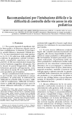 Raccomandazioni per l'intubazione difficile e la difficoltà di controllo delle vie aeree in età pediatrica