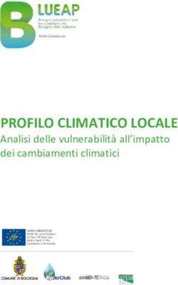 PROFILO CLIMATICO LOCALE - Analisi delle vulnerabilit&agrave; all'impatto dei cambiamenti climatici - Piattaforma delle conoscenze