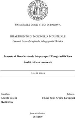 UNIVERSITÀ DEGLI STUDI DI PADOVA DIPARTIMENTO DI INGEGNERIA INDUSTRIALE
