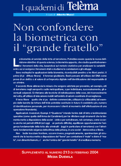 Non confondere la biometrica con il "grande fratello"