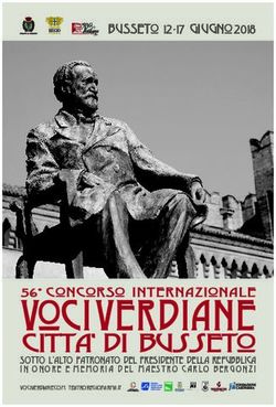 BUSSETo 12-17 gIUgno 2018 - Concorso Internazionale Voci Verdiane