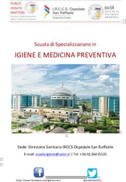 IGIENE E MEDICINA PREVENTIVA - Scuola di Specializzazione in - Sede: Direzione Sanitaria IRCCS Ospedale San Raffaele - Societa' Italiana Igiene