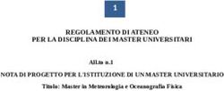 REGOLAMENTO DI ATENEO PER LA DISCIPLINA DEI MASTER UNIVERSITARI NOTA DI PROGETTO PER L'ISTITUZIONE DI UN MASTER UNIVERSITARIO