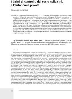 I diritti di controllo del socio nella s.r.l. e l'autonomia privata