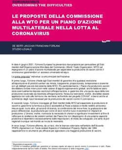 LE PROPOSTE DELLA COMMISSIONE ALLA WTO PER UN PIANO D'AZIONE MULTILATERALE NELLA LOTTA AL CORONAVIRUS