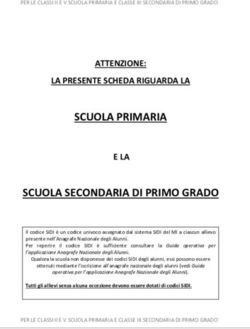 SCUOLA PRIMARIA ATTENZIONE: LA PRESENTE SCHEDA RIGUARDA LA - IC LATISANA
