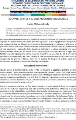 I GIOVANI, LA FEDE E IL DISCERNIMENTO VOCAZIONALE - Salesiani Italia