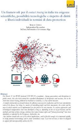 Un framework per il contact tracing in italia tra esigenze scientifiche, possibilit&agrave; tecnologiche e rispetto di diritti e liber&agrave; individuali in ...