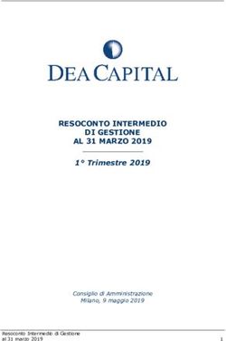 RESOCONTO INTERMEDIO DI GESTIONE AL 31 MARZO 2019 - 1 Trimestre 2019 - Consiglio di Amministrazione