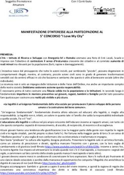 MANIFESTAZIONE D'INTERESSE ALLA PARTECIPAZIONE AL - Iris T&O