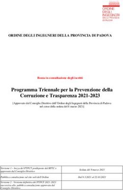 Programma Triennale per la Prevenzione della Corruzione e Trasparenza 2021-2023