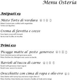 Menu Osteria - Osteria le Colonne