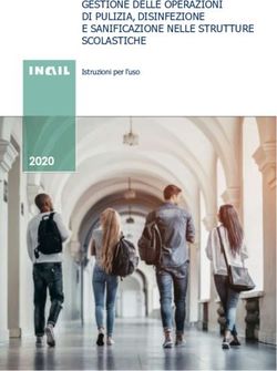 GESTIONE DELLE OPERAZIONI DI PULIZIA, DISINFEZIONE E SANIFICAZIONE NELLE STRUTTURE SCOLASTICHE 2020
