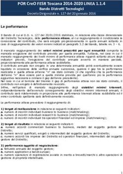 POR CreO FESR Toscana 2014-2020 LINEA 1.1.4 - Bando Distretti Tecnologici - Sviluppo ...