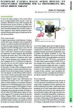 ELIMINARE L'ACQUA DALLE ACQUE REFLUE: UN INELUTTABILE OSSIMORO PER LA SOSTENIBILITÀ DEL CICLO IDRICO URBANO
