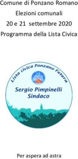 Comune di Ponzano Romano Elezioni comunali 20 e 21 settembre 2020 Programma della Lista Civica - Per aspera ad astra