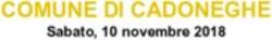COMUNE DI CADONEGHE Sabato, 10 novembre 2018