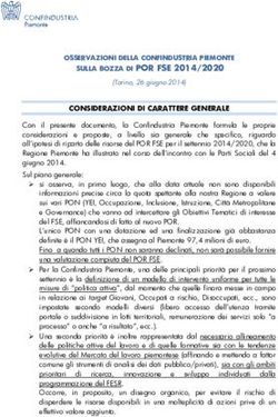 SULLA BOZZA DI POR FSE 2014/2020 - OSSERVAZIONI DELLA CONFINDUSTRIA PIEMONTE
