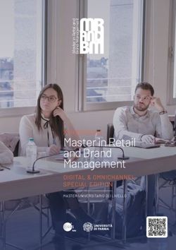 MASTER IN RETAIL AND BRAND MANAGEMENT - XVII EDIZIONE DIGITAL & OMNICHANNEL SPECIAL EDITION - MASTER IN RETAIL AND ...