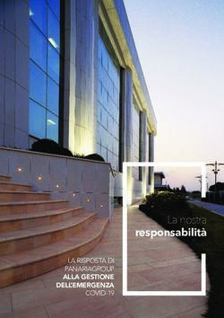 Responsabilit&agrave; La nostra - ALLA GESTIONE DELL'EMERGENZA - Panariagroup