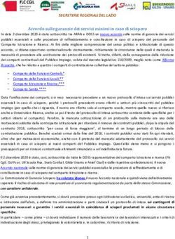 SEGRETERIE REGIONALI DEL LAZIO - Accordo sulle garanzie dei servizi minimi in caso di sciopero