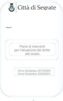 Piano di interventi per l'attuazione del diritto allo studio - Anno Scolastico 2019/2020 Anno Scolastico 2020/2021