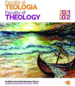 TEOLOGIA Facolt&agrave; di 2021 2022 - Pontificia Universit&agrave; Urbaniana
