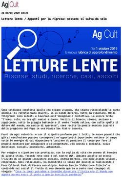 LETTURE LENTE / APPUNTI PER LA RIPRESA: NESSUNO SI SALVA DA SOLO - AGCULT