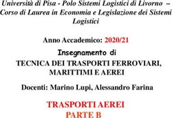 TRASPORTI AEREI PARTE B - Insegnamento di TECNICA DEI TRASPORTI FERROVIARI, MARITTIMI E AEREI - Ing.Unipi.It