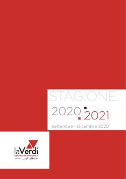 STAGIONE 2020 2021 SETTEMBRE - DICEMBRE 2020 - LAVERDI