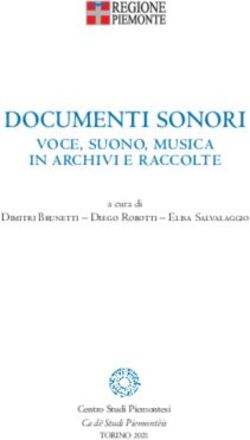 DOCUMENTI SONORI VOCE, SUONO, MUSICA IN ARCHIVI E RACCOLTE - Dimitri Brunetti - Diego Robotti - Elisa Salvalaggio - Il Mondo degli Archivi