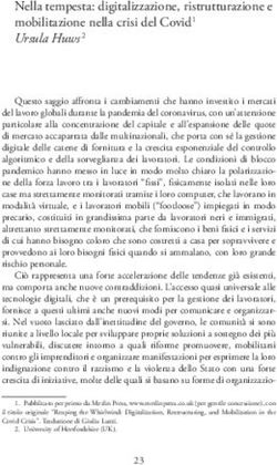 Nella tempesta: digitalizzazione, ristrutturazione e mobilitazione nella crisi del Covid1 Ursula Huws 2