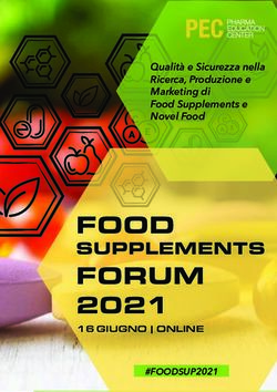 FOOD SUPPLEMENTS - Qualit&agrave; e Sicurezza nella Ricerca, Produzione e Marketing di Food Supplements e Novel Food - Pharma Education Center