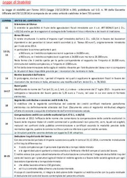 Legge di Stabilità - Studio Barilaro