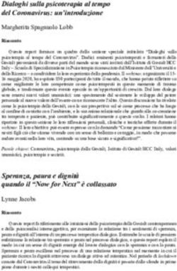 Dialoghi sulla psicoterapia al tempo del Coronavirus: un'introduzione