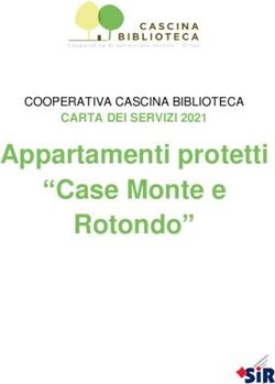 Appartamenti protetti "Case Monte e Rotondo" - CARTA DEI SERVIZI 2021 COOPERATIVA CASCINA BIBLIOTECA