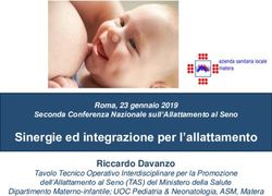 Sinergie ed integrazione per l'allattamento - Ministero della Salute