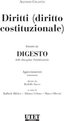 Diritti (diritto costituzionale) - DIGESTO Aggiornamento - Dipartimento di Scienze Politiche e Sociali
