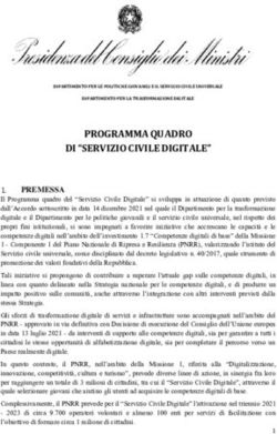 PROGRAMMA QUADRO DI "SERVIZIO CIVILE DIGITALE"