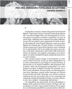 PER UNA ENNESIMA TIPOLOGIA DI LETTORE - VALERIO MAGRELLI - Mimesis Journals