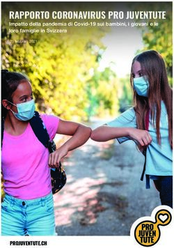 RAPPORTO CORONAVIRUS PRO JUVENTUTE - PROJUVENTUTE.CH - Impatto della pandemia di Covid-19 sui bambini, i giovani e le loro famiglie in Svizzera