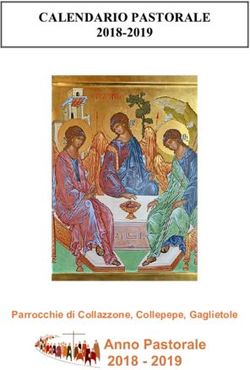 CALENDARIO PASTORALE 2018-2019 - Parrocchie di Collazzone, Collepepe, Gaglietole - Parrocchie Tre Colli