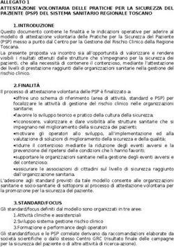 ATTESTAZIONE VOLONTARIA DELLE PRATICHE PER LA SICUREZZA DEL PAZIENTE (PSP) DEL SISTEMA SANITARIO REGIONALE TOSCANO